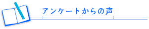アンケートからの声